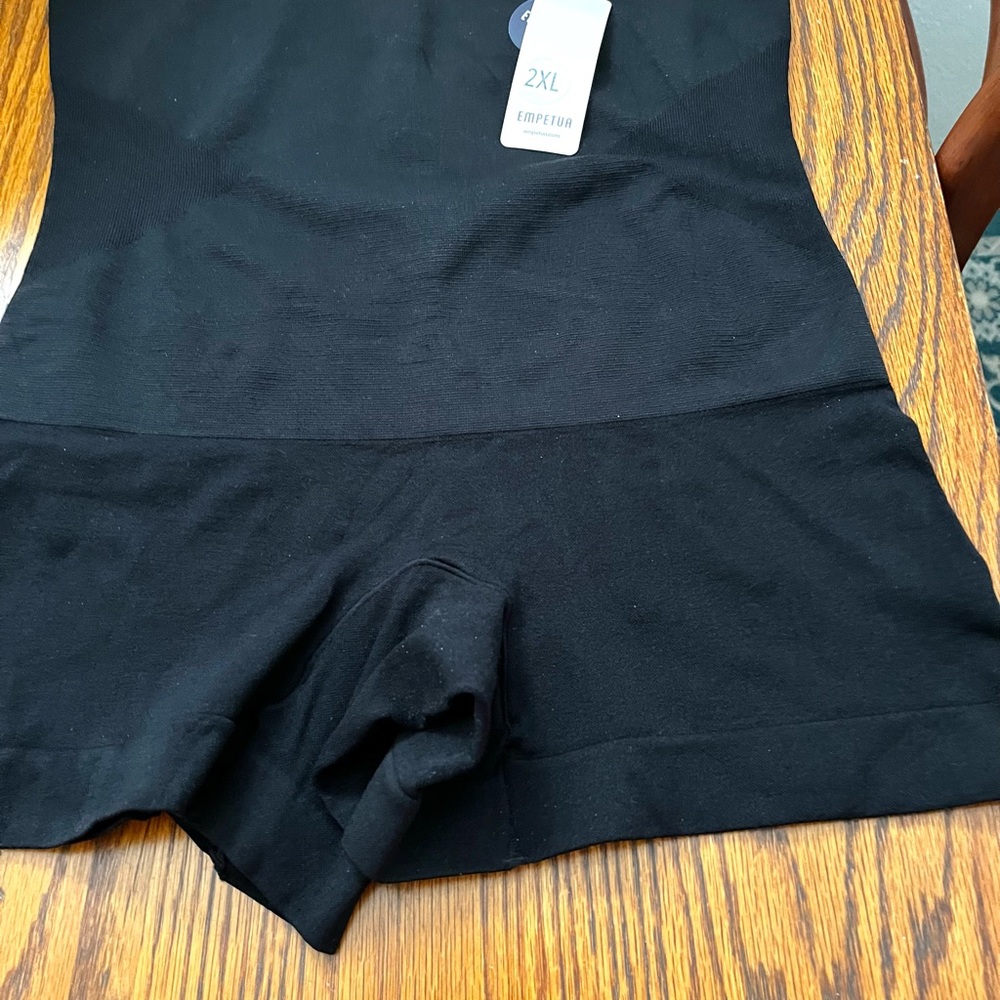 NWT Empetua Shapermint Boyshort Black Sz 2XL Shaper Hi Waisted